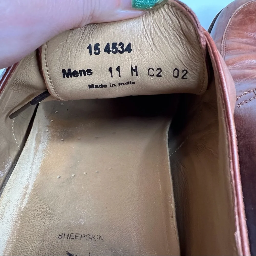 Johnston & Murphy Signature Series Brown Oxford Dress Shoes Size 11